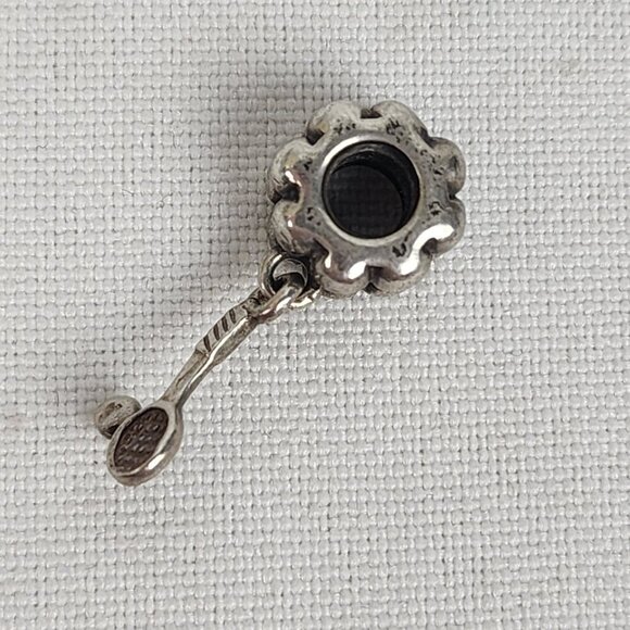 Pandora 925 Sterling Silver Tennis Green Stone Charm Bead - Picture 2 of 4